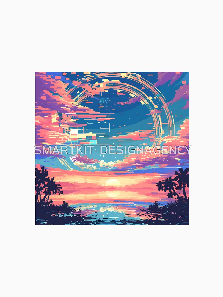 Cyberpunk 2077 Neon pixel sunset by SMARTKIT  DESIGNAGENCY