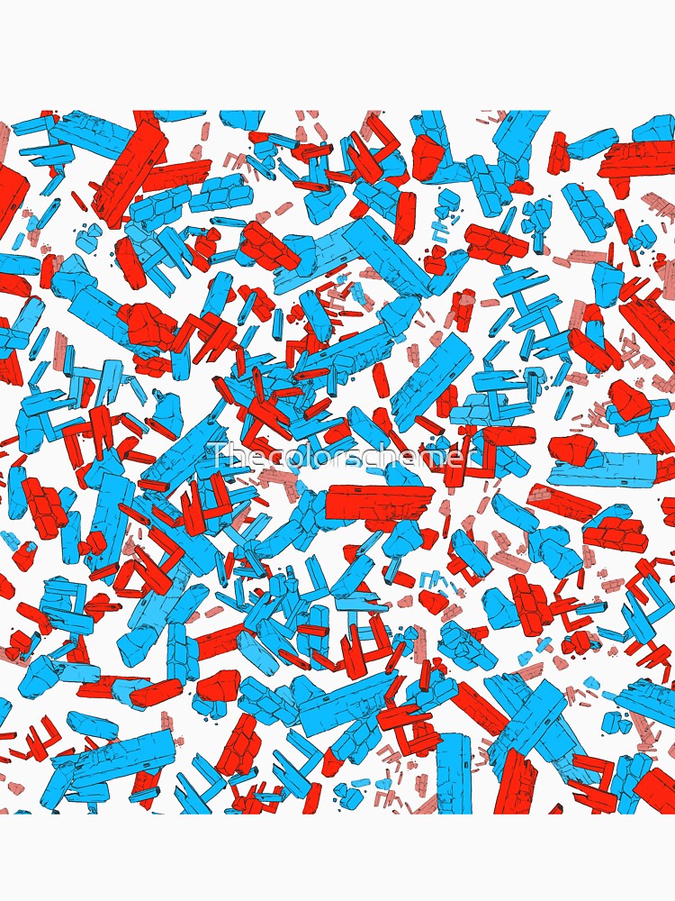 Comic book explosion - red blue by Thecolorschemer