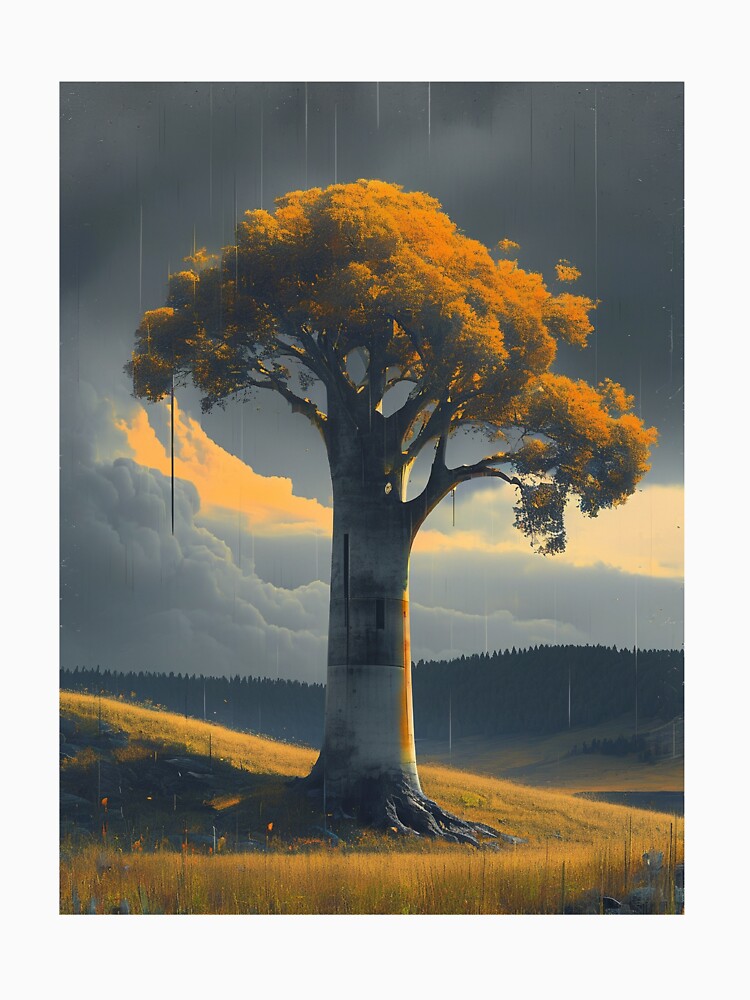 Dystopian Lone Tree Poster by AxiraDesigns