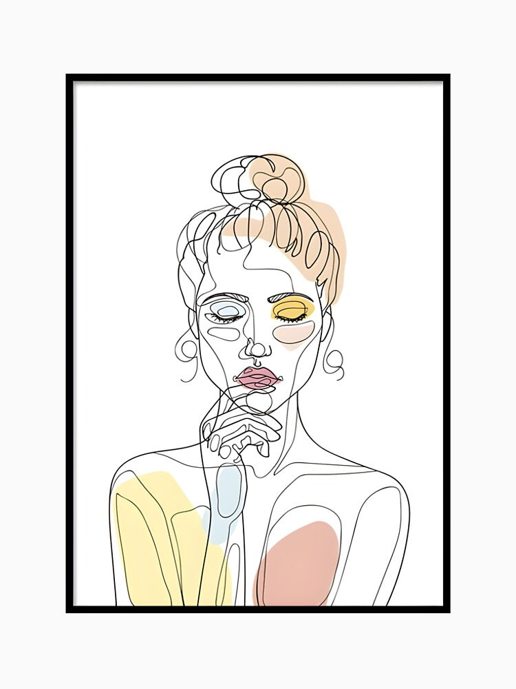 Minimalist Woman Line Art | Modern Abstract Female Illustration by RadiantGraphics