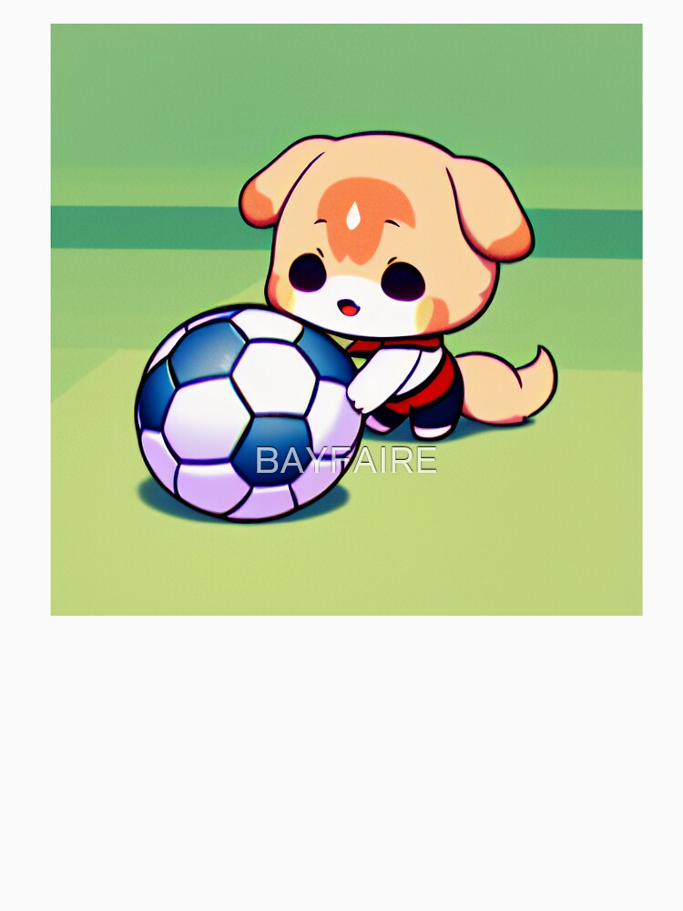 Chibi Dog With Soccer Ball by BAYFAIRE