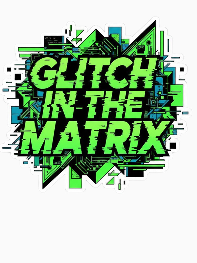 GLITCH IN THE MATRIX – Neon Cyber Streetwear Typography by Momay-designer