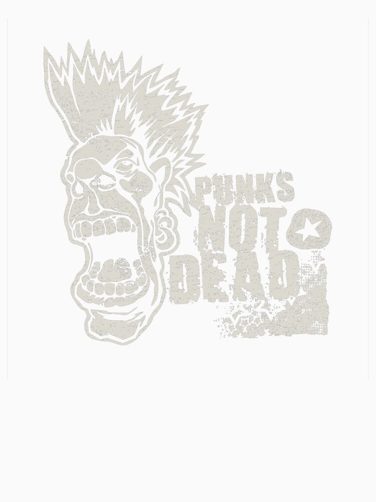 Punks Not Dead Mohawk Skull by CosmicControl