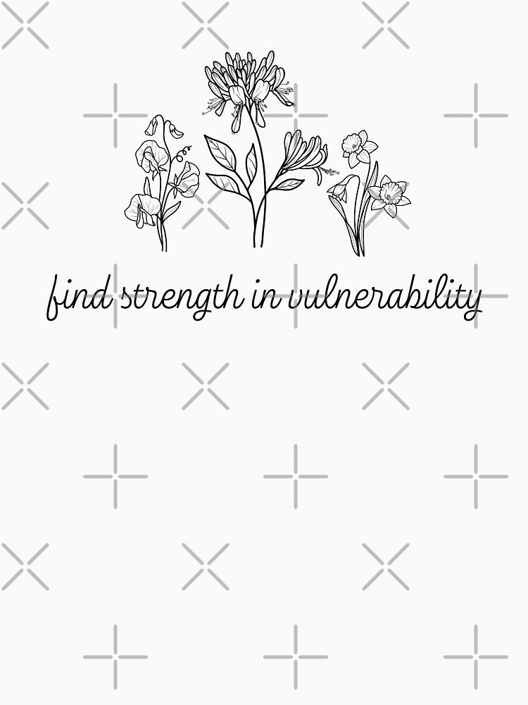 Find Strength In Vulnerability Mental Health Awareness Positive Inspirational Slogan by FemiBiutti