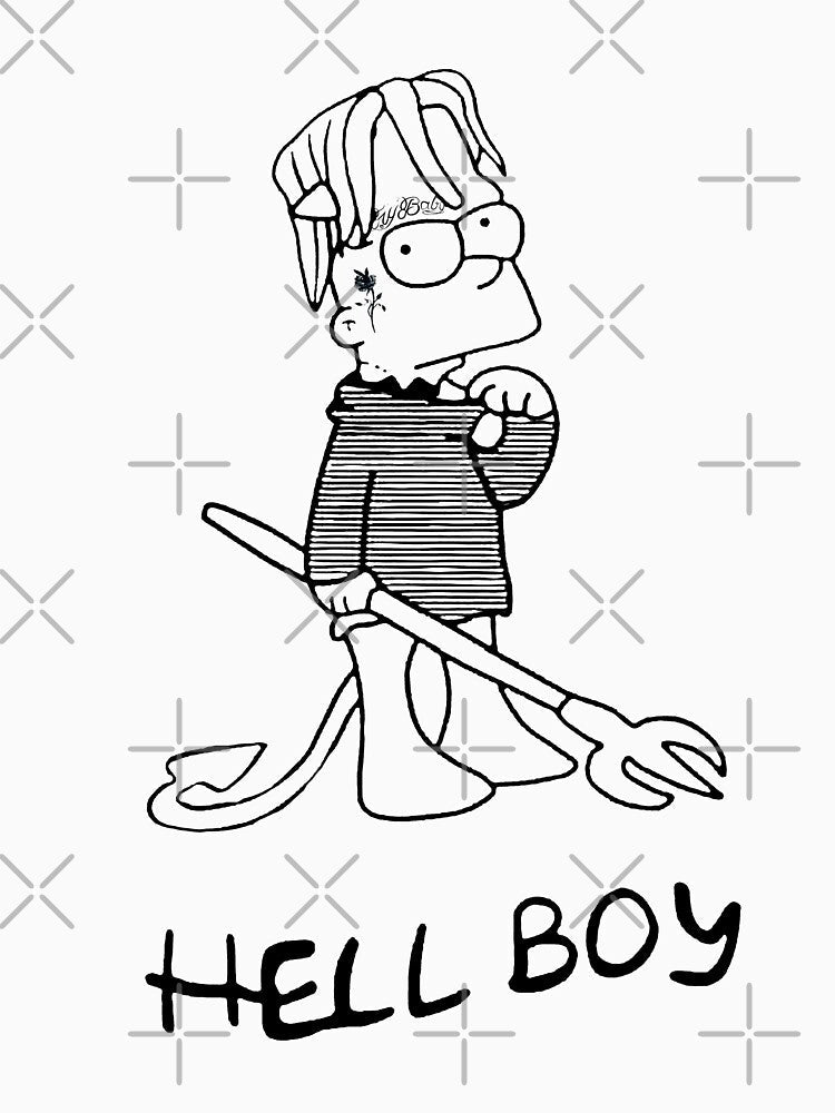 Lil peep as a hell boy artwork by breaker160