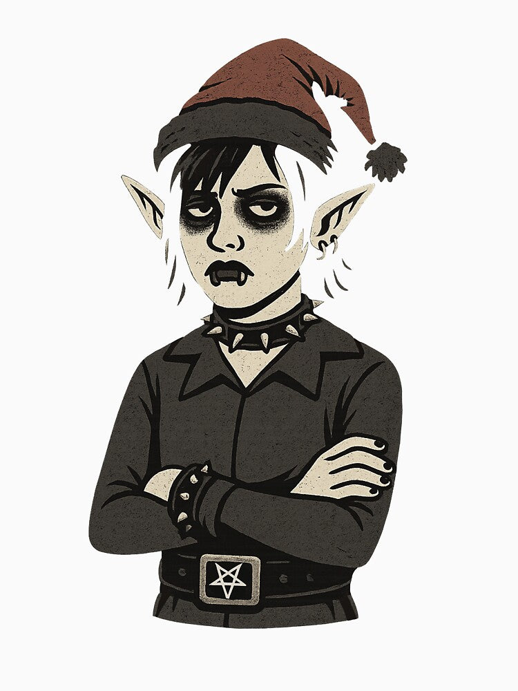 Goth Christmas Elf Gothic Christmas Men Women by BlueBerry-Pengu