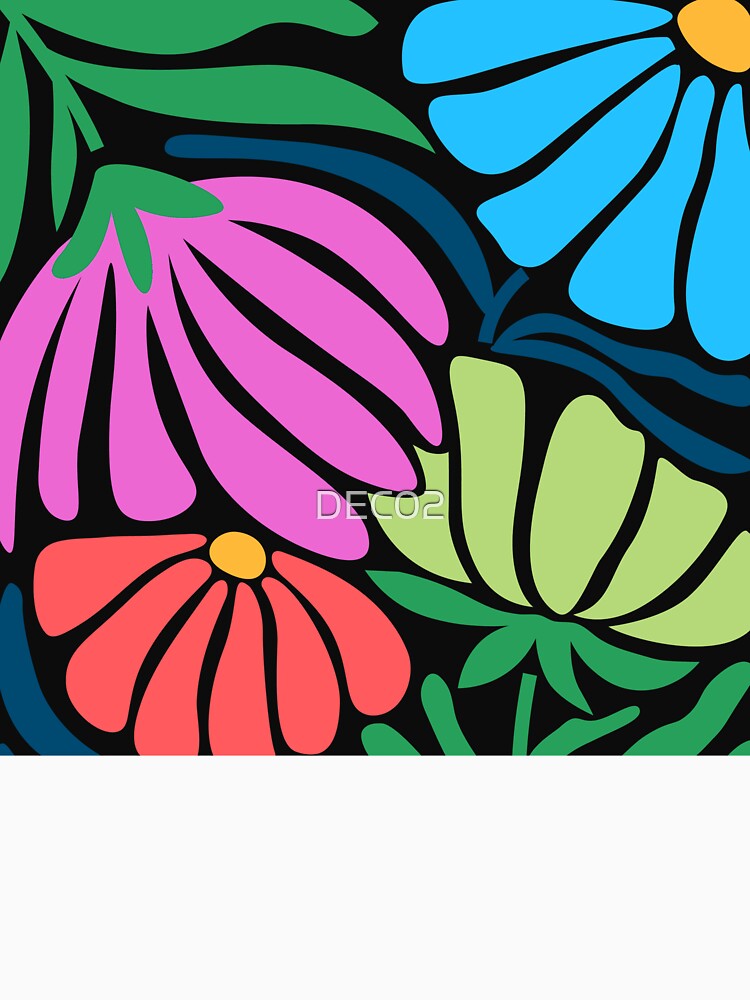 Boho Abstract Colorful Flowers And Leaves Art Designs by DEC02