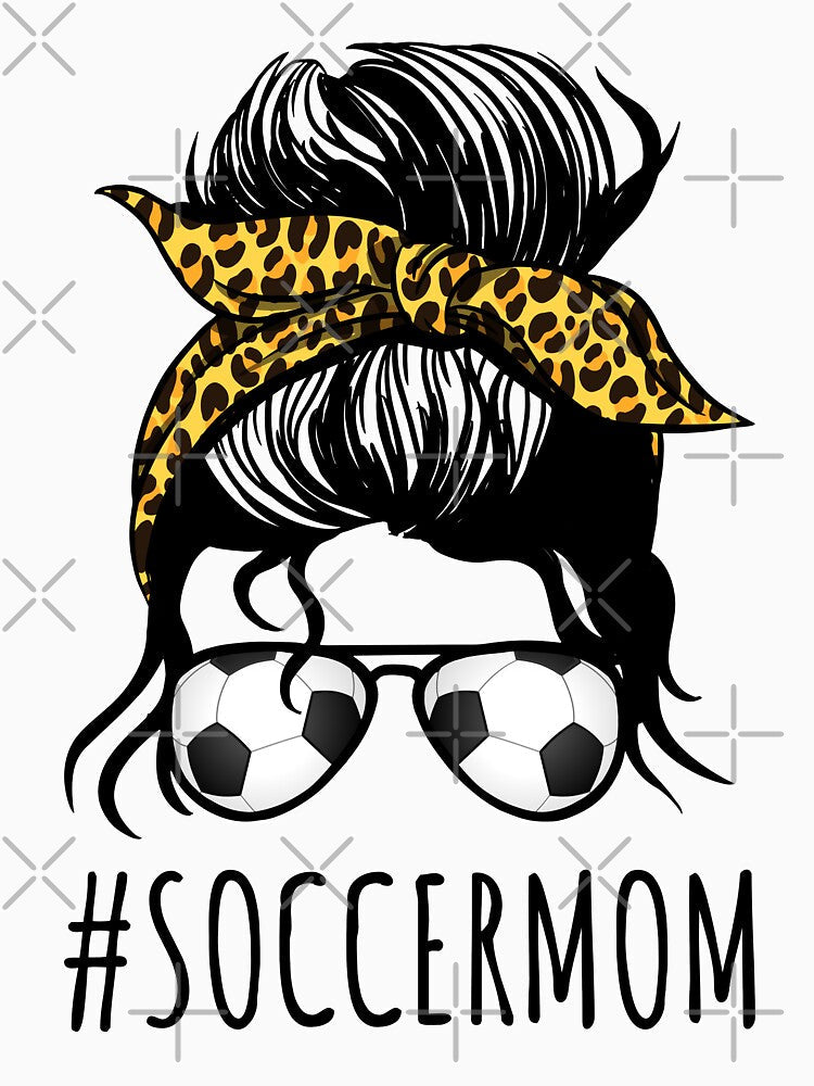 Soccer Mom With Leopard And Messy Bun by Lemon Pepper