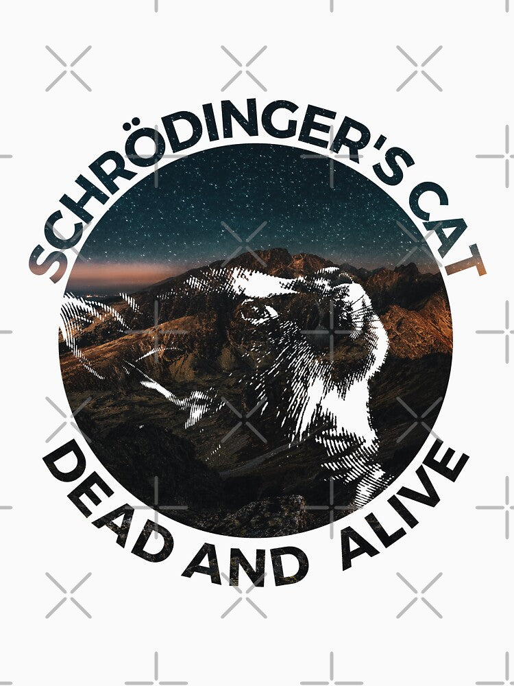 Schrödinger's cat Dead and Alive- Cat in the Stars-Science by Creative Life