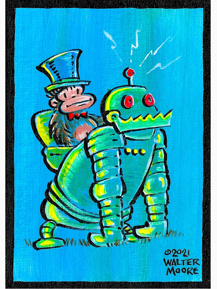 Inventor Ape and Robot 032 by Walter Moore