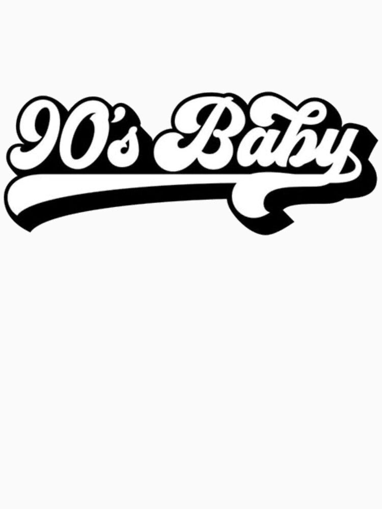 90s Baby - Retro Varsity Script Nostalgia Statement by The-SilentPlace