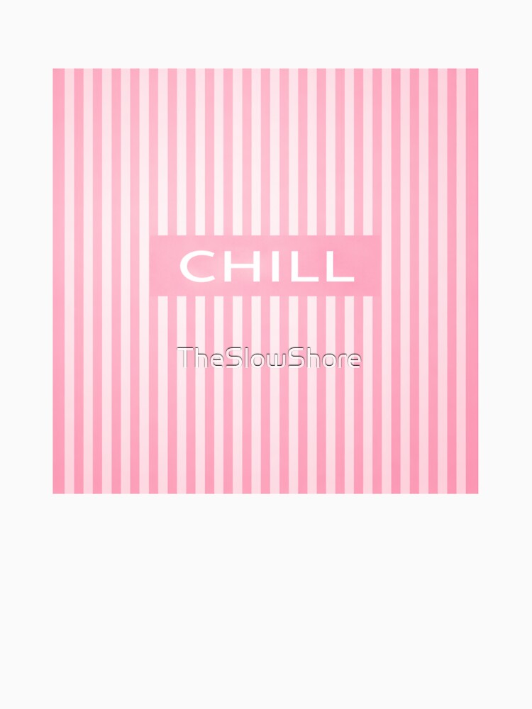 Pink Striped CHILL Aesthetic | Minimalist Zen Design | Soft Pastel Calm Vibes | Modern Clean Lines Art by TheSlowShore