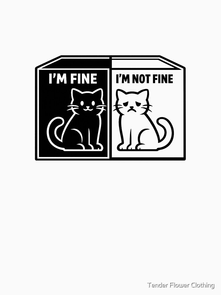 Schrödinger’s Mood Cat Design by Tender Flower Clothing