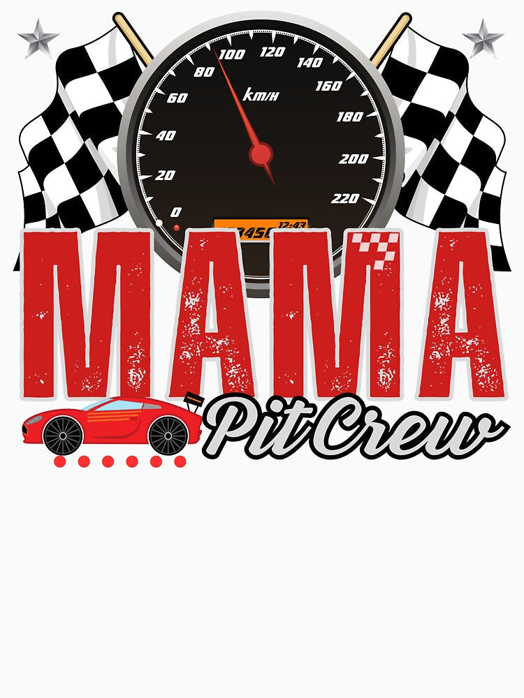 Racing Birthday Party Matching Family Race Car Pit Crew Mama by Sukhumpan