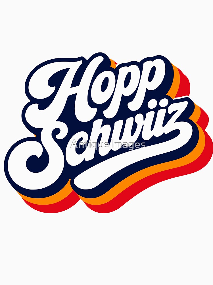 Hopp Schwiiz Go Switzerland Retro Sports Fan by AntiqueImages