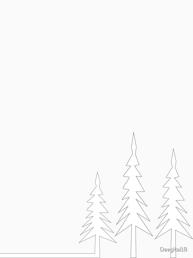 Minimalist Tree Forest: Classic black and white edition by Deegital18