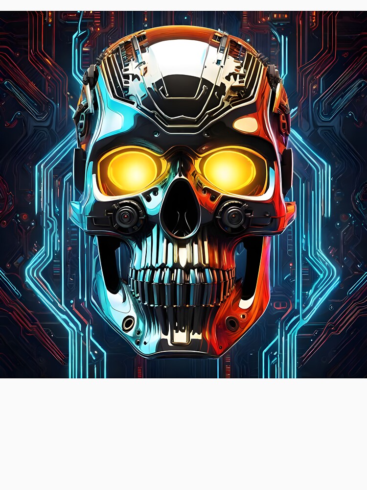 Cyberpunk Chrome Skull by ManateeMerchy