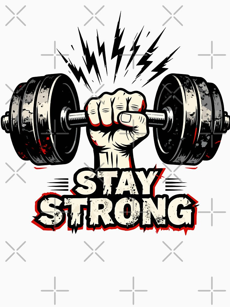 Stay Strong Dumbbell Workout Motivation Gym Fitness by Dxvect