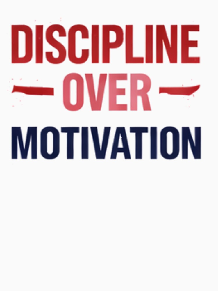 Discipline Over Motivation Gym Quote Typography by MoodThread