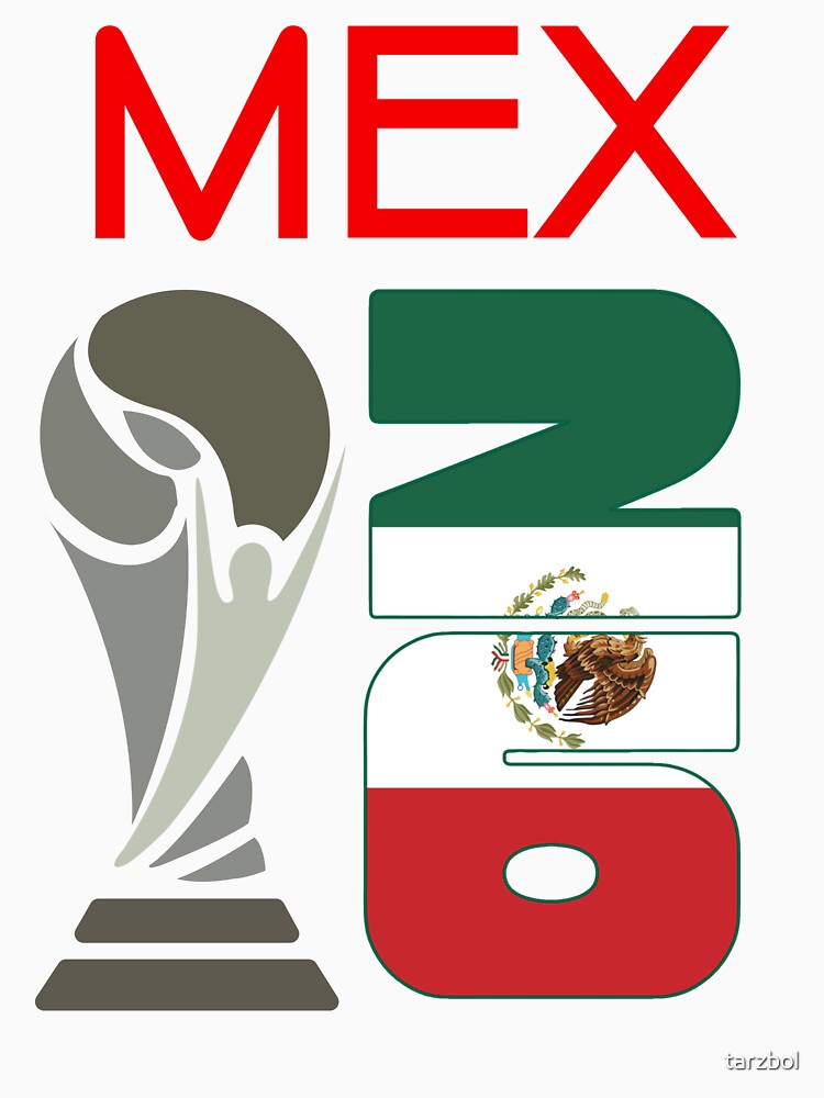 Mexico 2026 Soccer World Cup Trophy Mexican Flag Design by tarzbol