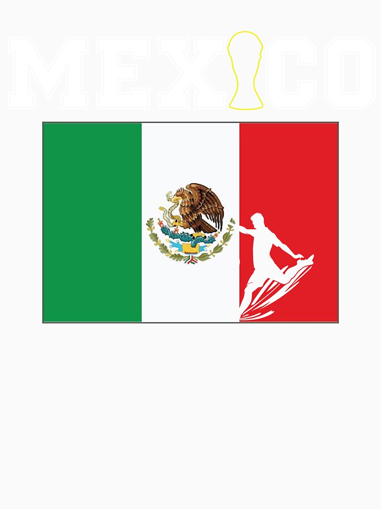 Mexico Soccer Fan with Flag and Player Silhouette by QuiteOrbit