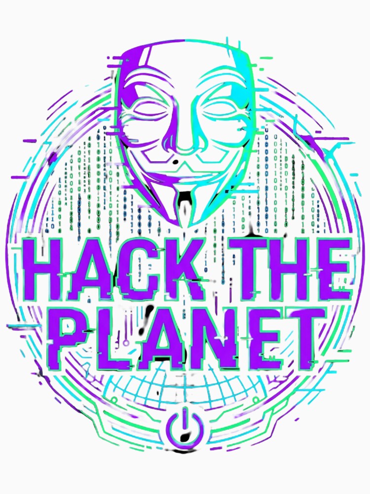 Hack the Planet  Hacker Anonymous Shirt by KurtByteStudio