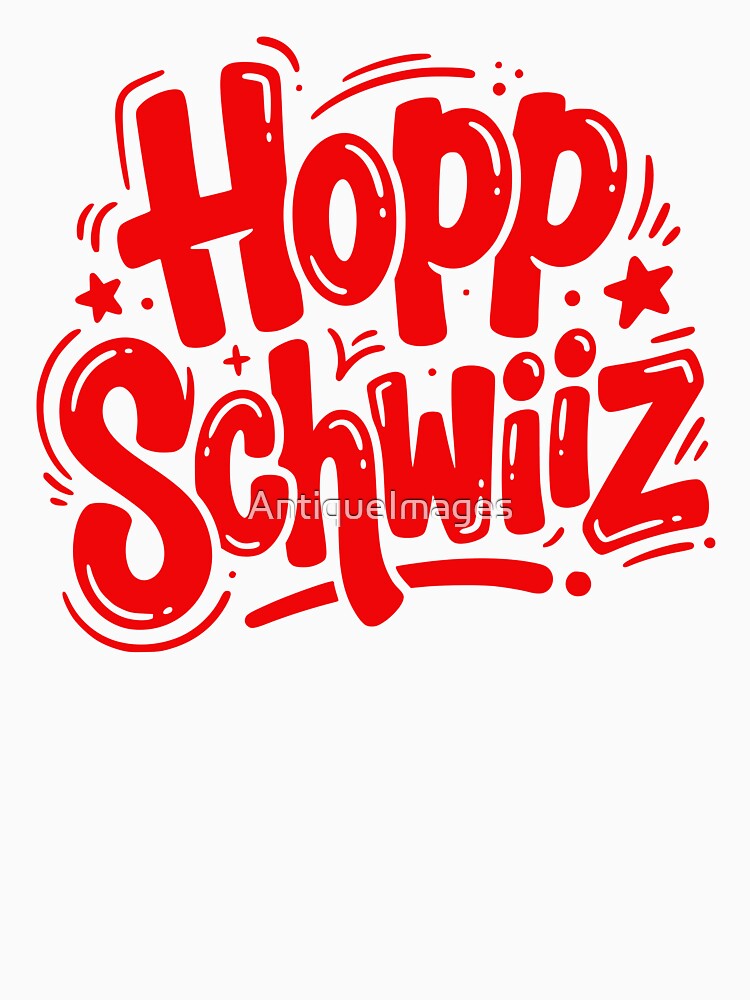 Hopp Schwiiz Swiss National Team Fan Cheer by AntiqueImages
