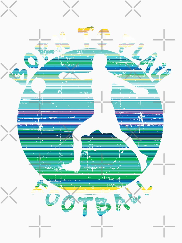Colorful Retro Born To Play Football Distressed by vineeth
