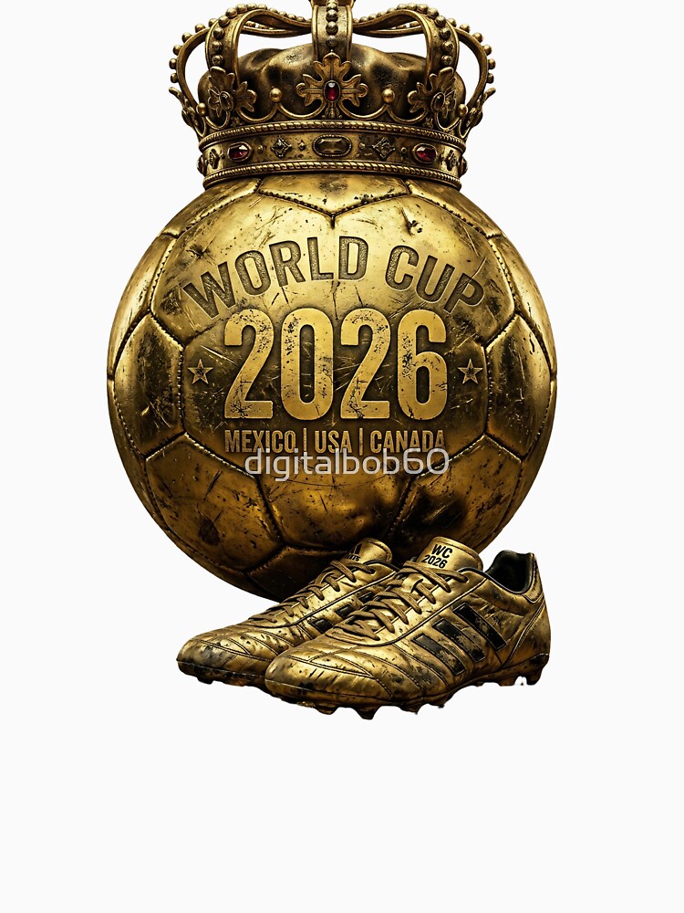 World Cup 2026 Golden Soccer Ball Crown- Mexico USA Canada by digitalbob60