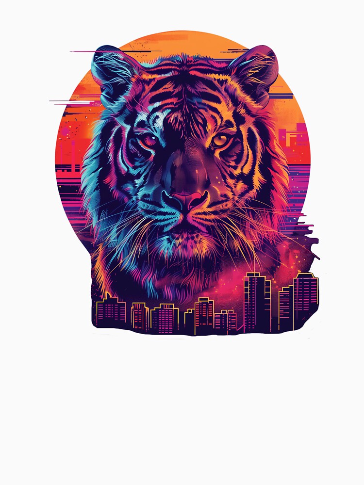 Neon Urban Tiger Illustration by AIStudioProject