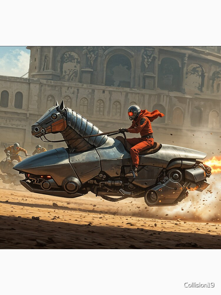Futuristic Tourney Rider In Post-apocalyptic World Artwork by Collision19