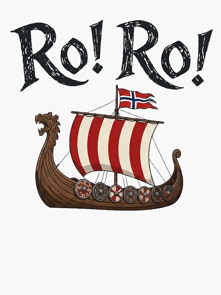 Norway Viking Row Ro! Ro! Supporter Longship Retro Graphic by haitrieuic96