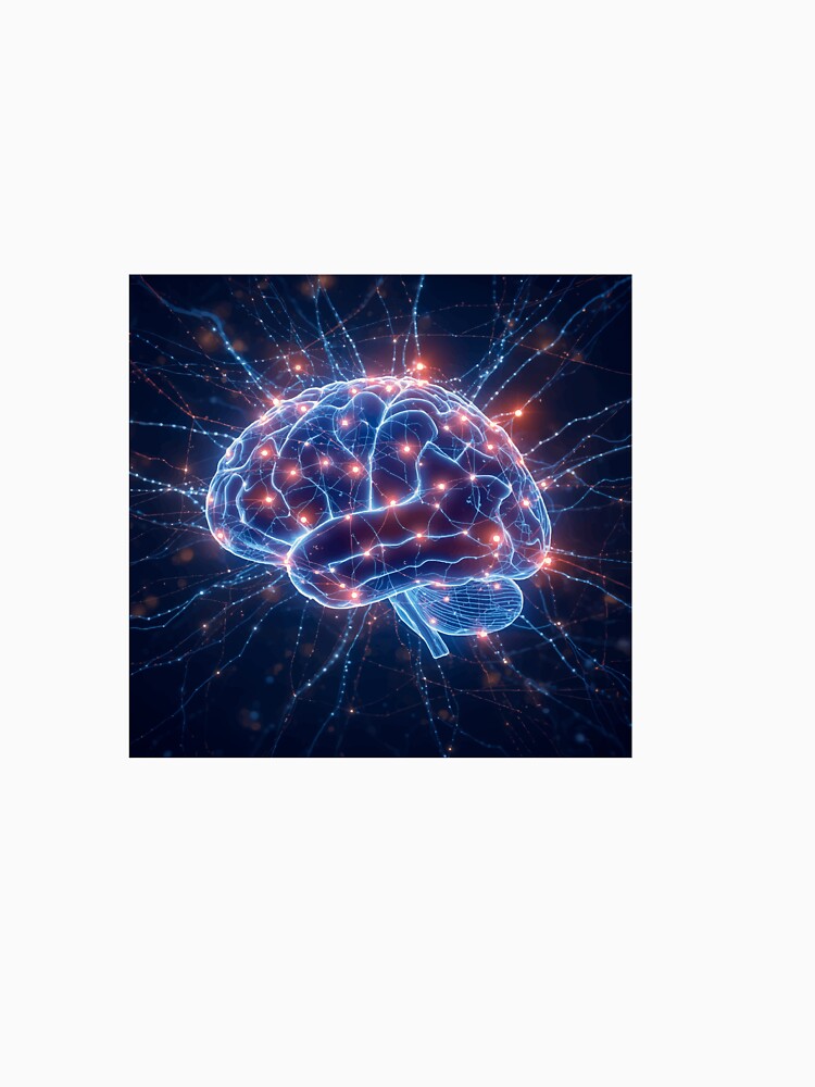 Quantum Consciousness - Glowing AI Neural Brain by Heidelberg89