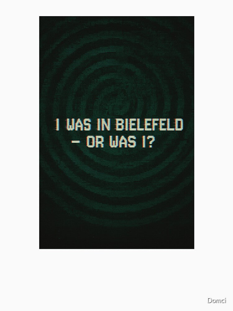 Bielefeld Glitch Poster – VHS-style conspiracy meme by Domci