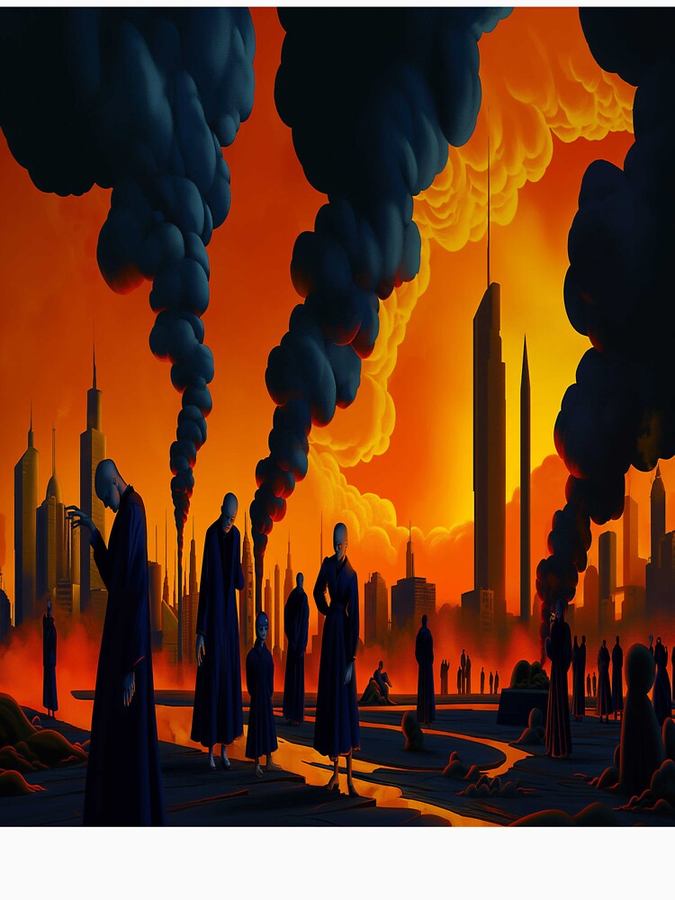 Dystopian Cityscape at Dusk by grahamlori