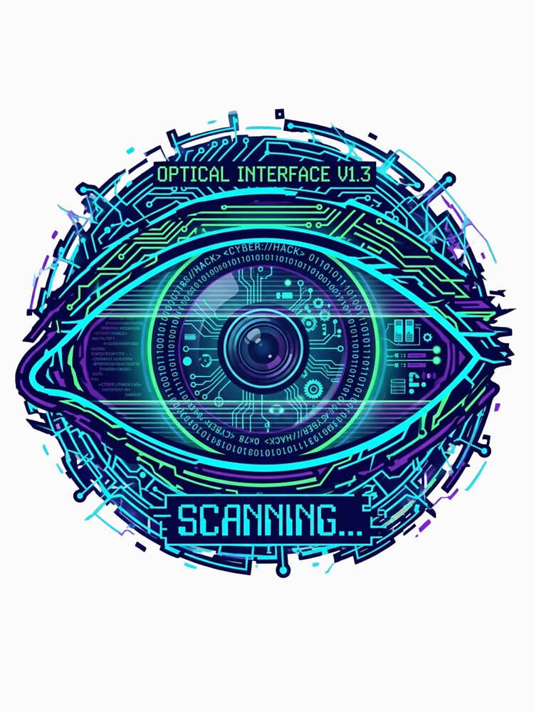 Hacker Eye Scan  Cyberpunk Shirt by KurtByteStudio