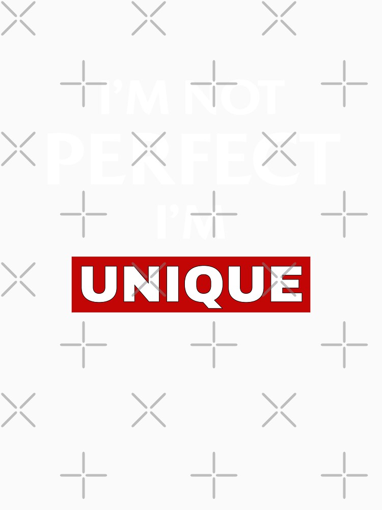 I’m Not Perfect I’m Unique – Bold Minimal Typography Design by Ahmed-G-Designs