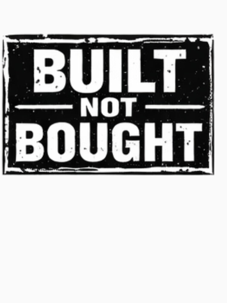 Built Not Bought Gym Motivation Quote by MoodThread