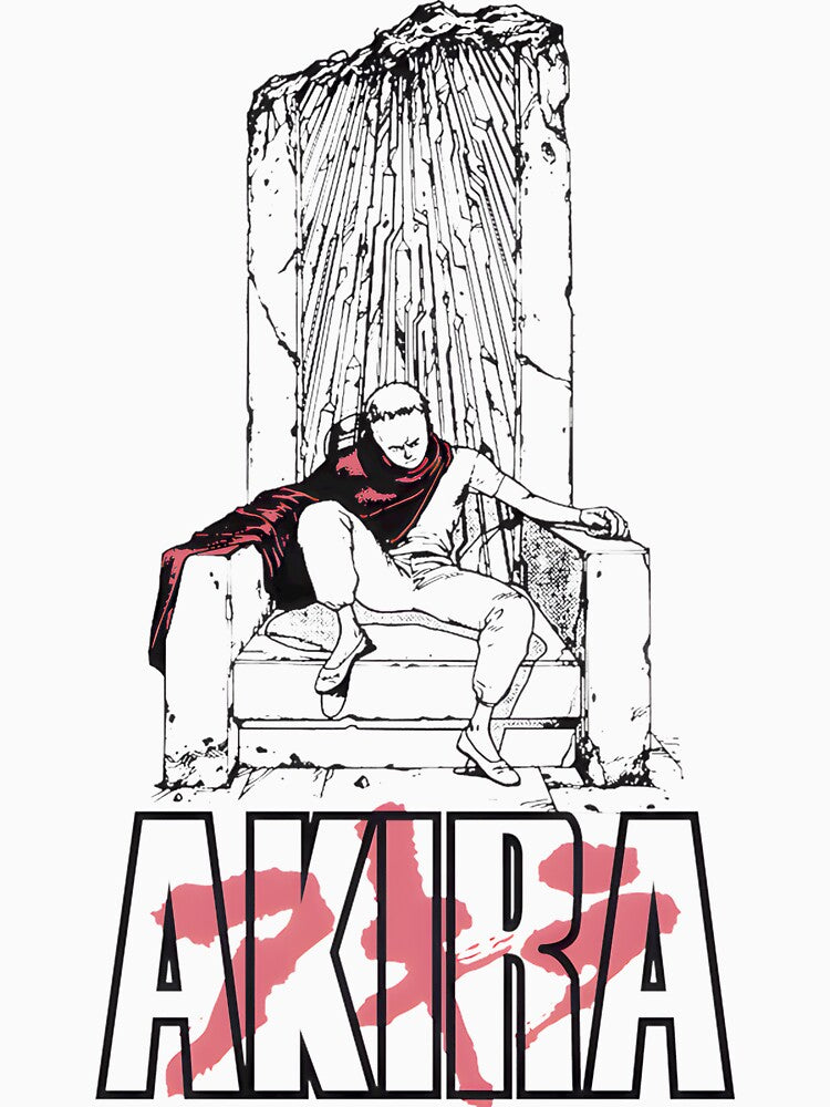 Crowned Power: Red Scarf Sci-Fi Anime Throne by TiyanaLapanne