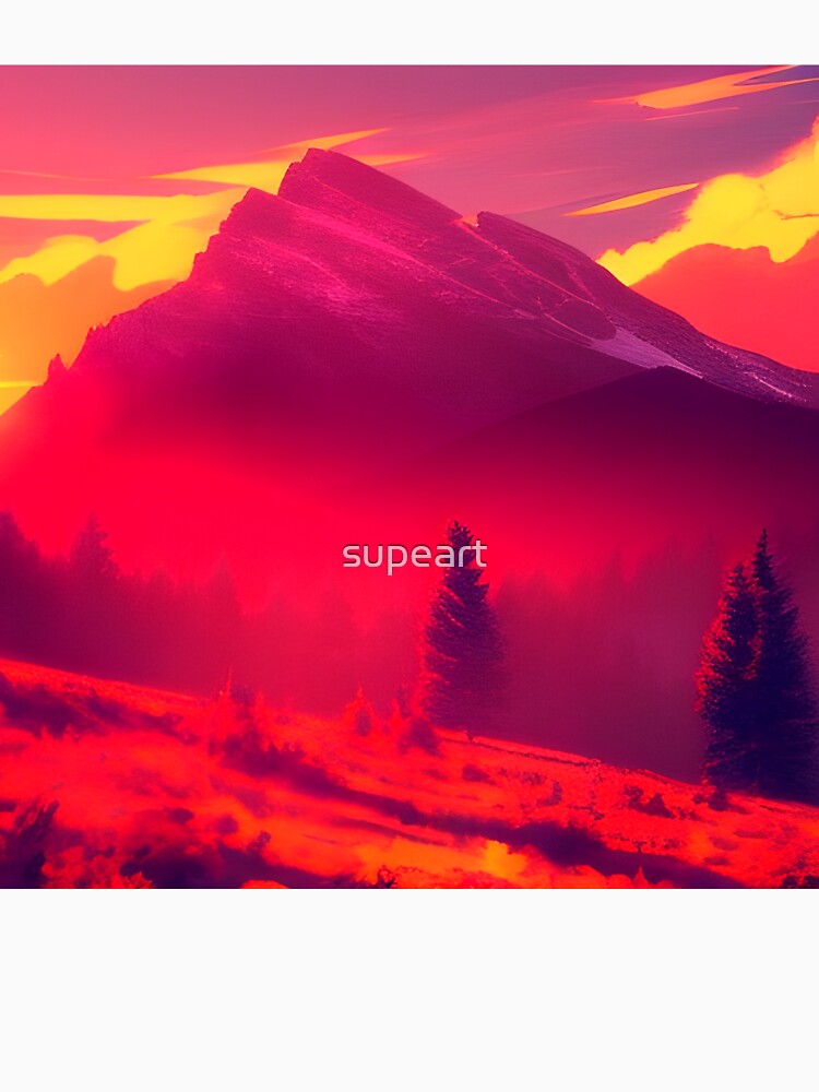 Minimalist Landscape Mountain Valley: A Stunning Addition to Your Home Decor by supeart