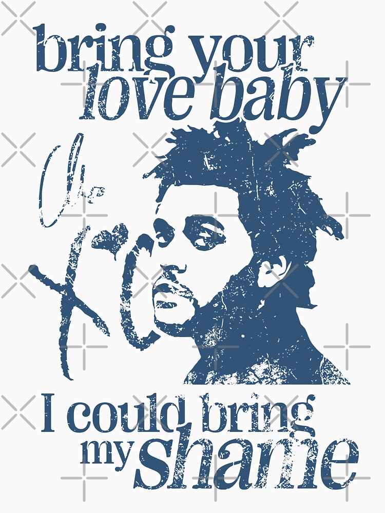 The Weeknd Wicked Games Lyric Design - Trilogy Blue Graphic by Novaque