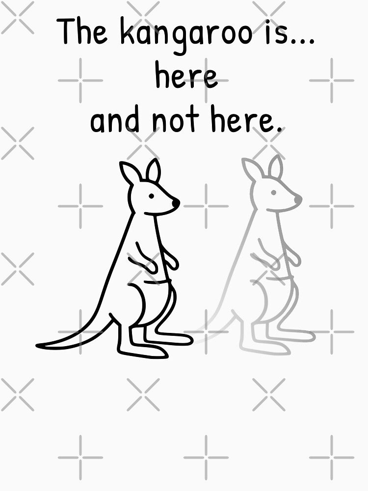 Quantum Physics Australia Kangaroo Humor Minimal Design by AnnSign