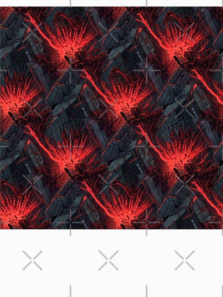 Upside World Collapse – Cinematic Sci-Fi Horror Seamless Pattern by Fandom Universe