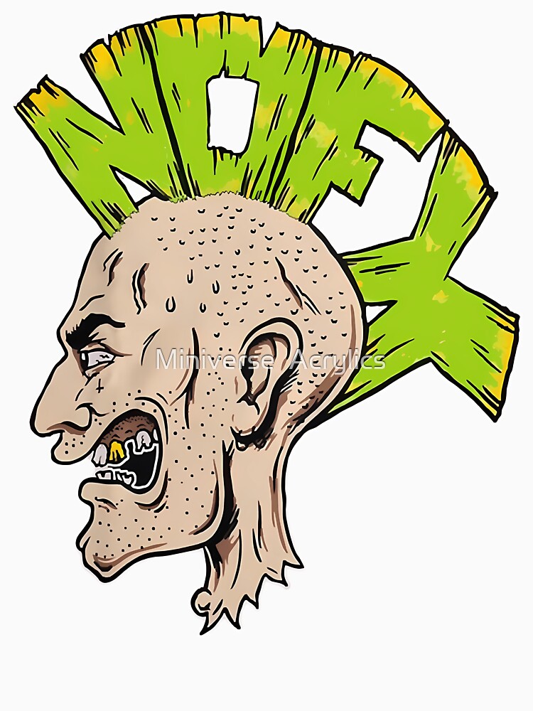 NOFX Punk Rock Band Angry Face Cartoon Logo by Miniverse  Acrylics
