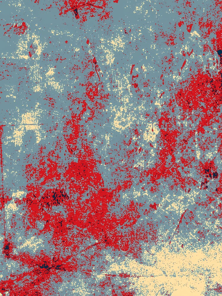 Grunge Chaos – Red, Grey & Cream Texture Art by SouthPrint