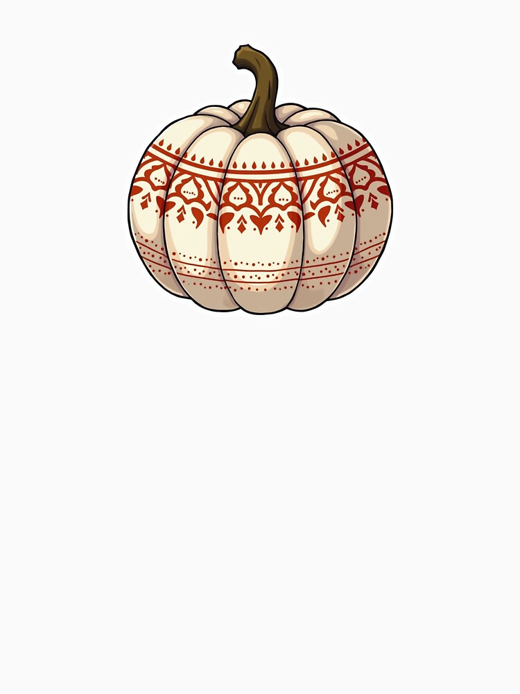 White Pumpkin with Boho Pattern by ArtfullyRooted