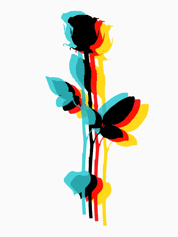 Rose Glitch Silhouette by gentlebrah