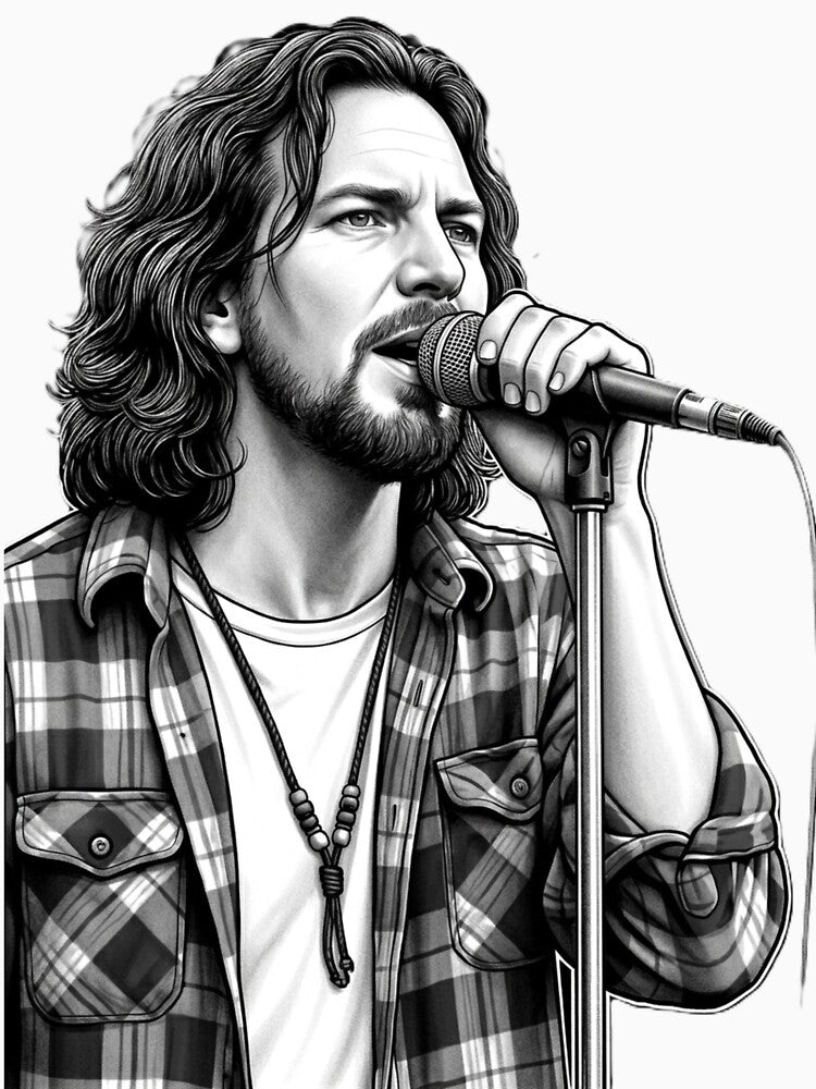 90s Alternative Frontman Portrait by Fallen Ink