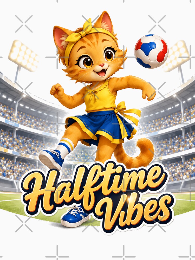 Halftime Vibes Soccer Cat by yasmh