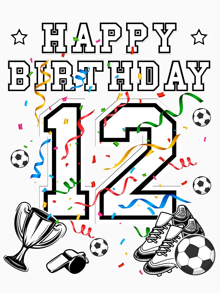Soccer Birthday 12 Years Soccer jersey Soccer ball by Shirt-Designs